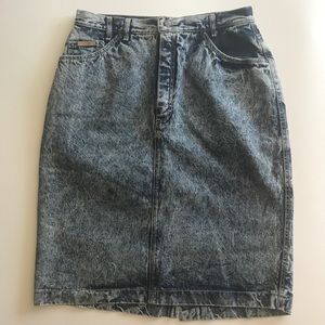 Gitano Plus Acid Washed Denim Jean Skirt 32/18W